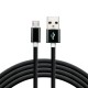 Kabel przewód silikonowy USB-micro USB everActive 150cm 2,4A czarny
